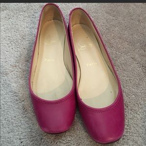 Christian Louboutin  fuchsia colored flats